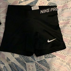 Black nike pro spandex shorts